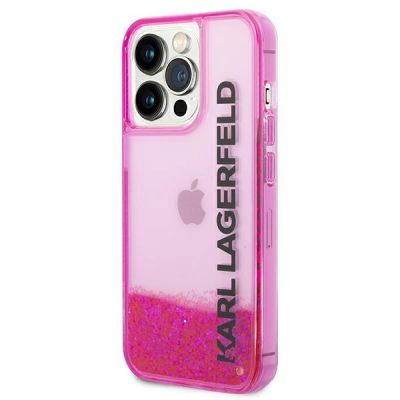 2. Etui Karl Lagerfeld Liquid Glitter Elong na iPhone 14 Pro Max - różowe