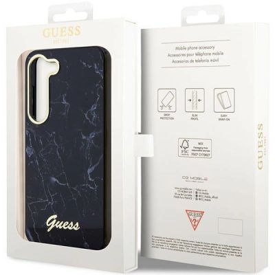 8. Etui Guess Marble Collection na Samsung Galaxy S23+ - czarne
