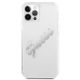 3. Etui Guess Vintage Script Silver na iPhone 12 / iPhone 12 Pro - przezroczyste