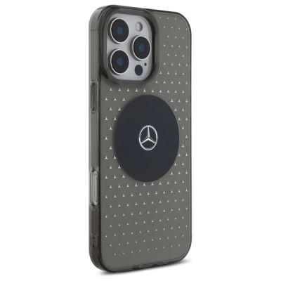 4. Etui Mercedes MB Case Star Pattern na iPhone 16 Pro - czarne