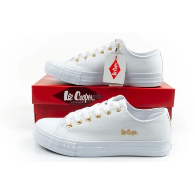 10. Lee Cooper buty sportowe damskie trampki modne białe wygodne