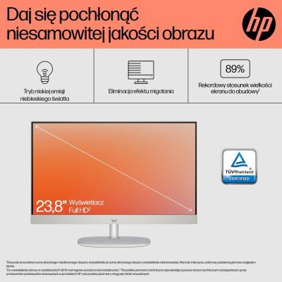 3. HP AiO 24-cr0312nw Ryzen 5 7520 23.8" FHD IPS 250nits AG 16GB DDR5 SSD512 Radeon 610M Cam720p kB+Mouse Win11 Shell White 2Y