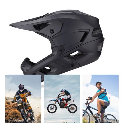 10. Kask rowerowy fullface Wozinsky z odpinanym daszkiem 60-62 cm - czarny