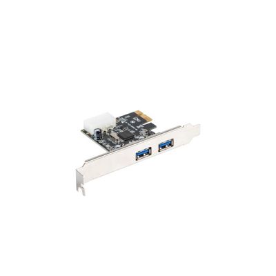 2. LANBERG KARTA PCI-E X1 -> 2X USB-A 3.1 GEN1 ŚLEDŹ LOW PROFILE PCE-US3-002