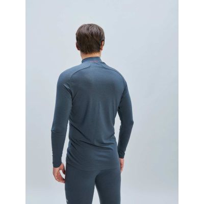 3. Koszulka rowerowa POC M's Layer Merino Mock Neck Jersey szara