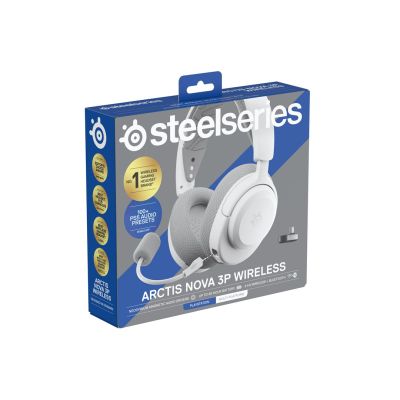 6. Słuchawki Steelseries Arctis Nova 3P Wireless for Playstation, białe