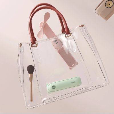 3. Mini wentylator Jisulife Handheld Fan Life8 Plus przenośny wiatraczek USB z funkcją powerbanka 4500mAh i latarką - zielony