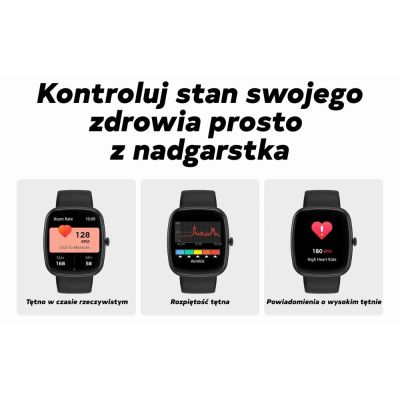 22. Smartwatch Damski GRAVITY GT18-7 Beżowy Pasek Silikonowy + Czarny Pasek