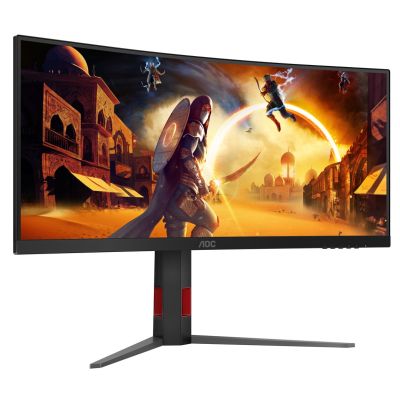 43. Monitor AOC CU34G4Z 34-calowy, Szybkie VA, WQHD 21:9, 240 Hz, 1 ms, 3440 x 1440 pikseli, 450 cd/m2, ilość portów HDMI: 2, kolor czarny