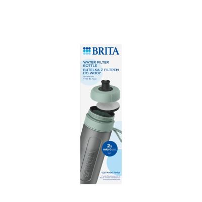 12. Butelka filtrująca Brita Active pastelowa zieleń 2 dyski