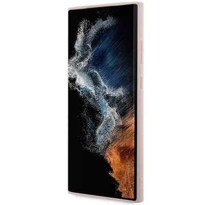 5. Etui Guess 4G Collection Leather Metal Logo MagSafe na Samsung Galaxy S24 Ultra - różowe