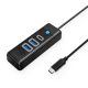 Hub USB Orico PWC2U-C3 3-portowy 2x USB-A 3.0 1x USB-C 3.0 0,5 m - czarny