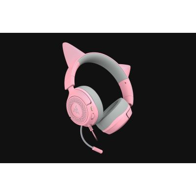 6. Zestaw słuchawkowy Razer Gaming Kraken Kitty V3 X Przewodowe Nauszne Mikrofon Kwarc