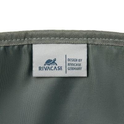 2. Rivacase Eden plecak Plecak rolowany Czarny Poliester, Skóra woskowana (Pull Up)