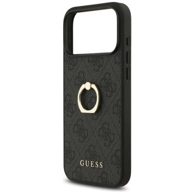 6. Etui Guess 4G Ring Stand na iPhone 17 Pro Max - czarne
