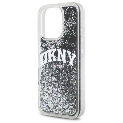 6. DKNY DKHCP16XLBNAEK iPhone 16 Pro Max     6.9" czarny/black hardcase Liquid Glitter Arch Logo
