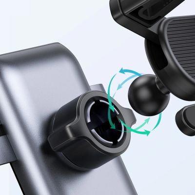 6. Samochodowy uchwyt na telefon - okrągła kratka Ugreen LP274 - szary