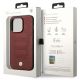 8. Etui BMW Leather Seats Pattern MagSafe na iPhone 14 Pro Max - burgundowe