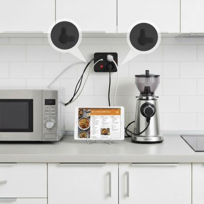 9. MACLEAN LISTWA ZASILAJĄCA, PRZEDŁUŻACZ 2 GNIAZDA + 3XUSB, 110-240V AC 50/60HZ, 2.1A MAX 2500W, 1.5M, CZARNA MCE387 B