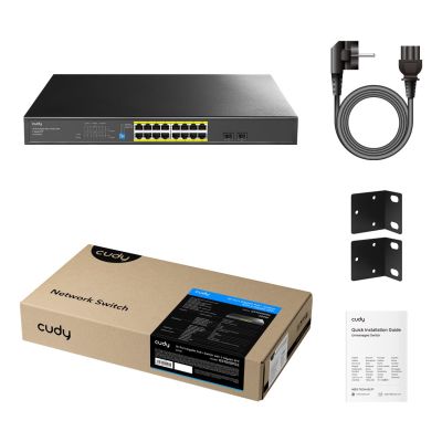 6. Cudy GS1020PS2 łącza sieciowe Gigabit Ethernet (10/100/1000) Obsługa PoE Czarny
