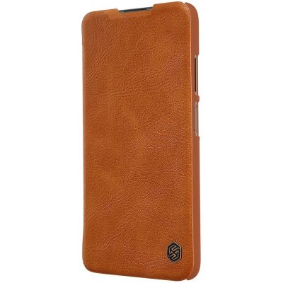 3. Nillkin Qin skórzana kabura etui Xiaomi Redmi Note 9T 5G brązowy