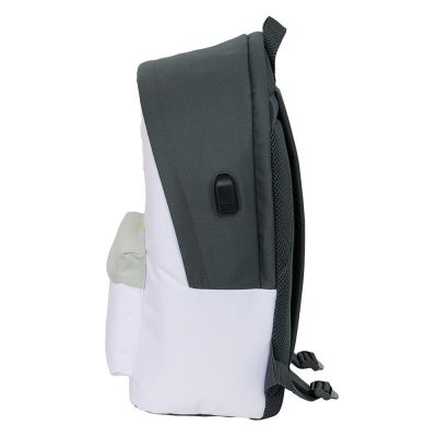 2. Plecak sportowy Real Madryt z USB i z miejscem na laptopa double backpack 612554820
