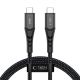 Kabel Tech-Protect Ultraboost UB11T USB-C / USB-C PD 240W / QC3.0 100 cm - czarny