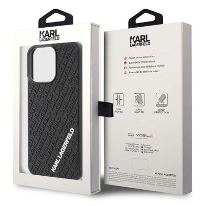 8. Etui Karl Lagerfeld 3D Rubber Multi Logo na iPhone 15 Pro Max - czarne