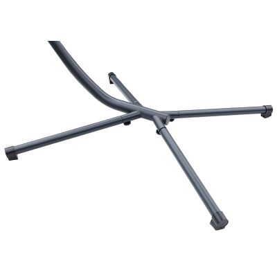 13. HUŚTAWKA FOTEL BUJANY Z PARASOLEM LIZBONA CIEMNO SZARA