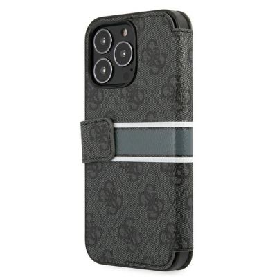 4. Etui Guess 4G Stripe na iPhone 13 Pro / iPhone 13 - szare