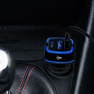 6. ŁADOWARKA SAMOCHODOWA MULTI 2x USB A + USB C DUNLOP