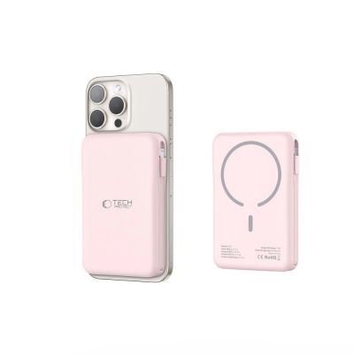8. Powerbank Tech-Protect PB31 LifeMag MagSafe 10000 mAh - różowy