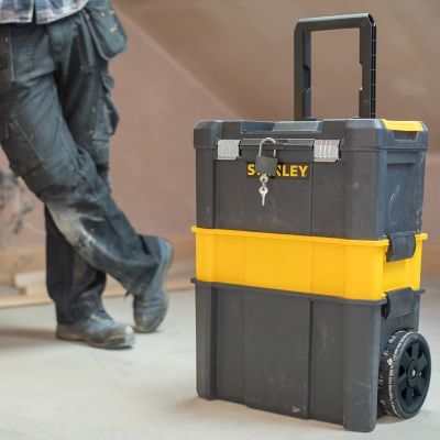 Stanley Essential Twarda kaseta na narzędzie Plastik Szary, Żółty