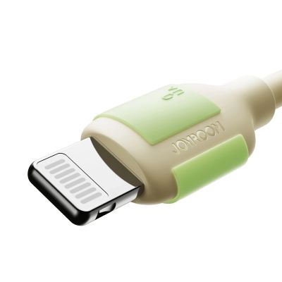 6. Kabel Joyroom S-A53 3A USB-A - Lightning z fluorescencyjną końcówką 1,2 m - beżowy
