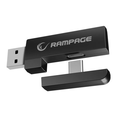 7. Słuchawki Rampage RETSU Słuchawki bezprzewodowe nauszne BT 2.4G RGB czarne