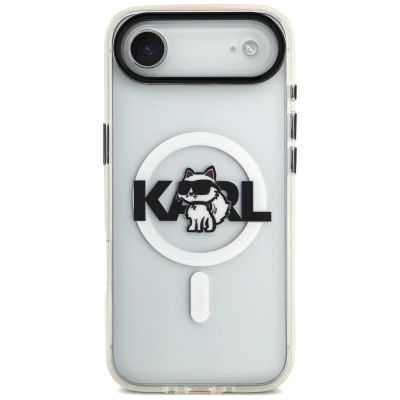 3. Etui Karl Lagerfeld IML Choupette Sketch Logo MagSafe na iPhone Air - przezroczyste