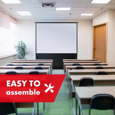 21. MACLEAN PRZENOŚNY EKRAN PROJEKCYJNY, KOMPAKTOWY, PODŁOGOWY, 16:9 MC-210