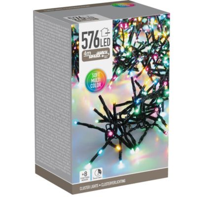 5. LAMPKI CHOINKOWE ŁAŃCUCH ŚWIETLNY KLASTROWY 576 LED MACARON TIMER 4 KOLORY