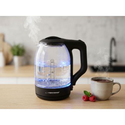 26. Czajnik elektryczny Esperanza YUKON EKK025K (1500W 1.7l; kolor przeźroczysty)