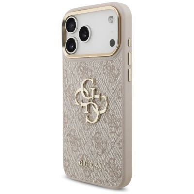 2. Etui Guess 4G Big 4G Classic Logo Big Strap Metal Buttons na iPhone 17 Pro Max - różowe