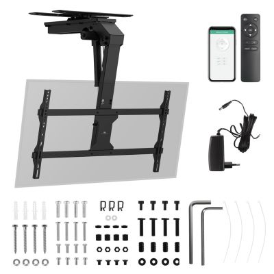 Uchwyt elektryczny do TV Maclean, sufitowy, obsługa Tuya, max. VESA 800x400, reg. w poz. +90°~-90°, dla TV 43-86", max. 45kg, MC-109 T
