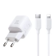 Ładowarka sieciowa Joyroom JR-TG7 33W USB-A + USB-C z kablem 30W USB-C - Lightning 1m - biała
