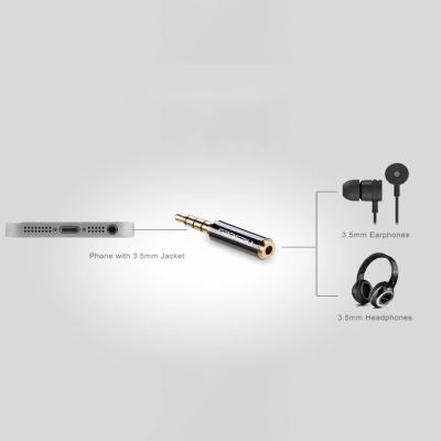 4. Ugreen adapter audio jack 3.5mm męski do jack 2.5mm żeński czarny (20502)