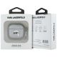 3. Etui Karl Lagerfeld Monogram Karl Head na AirPods 4 - srebrne