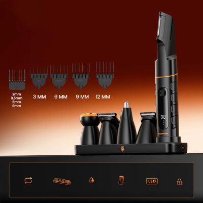 12. Trymer MAXGROOM LK-892 wielofunkcyjny z wymiennymi końcówkami - czarny