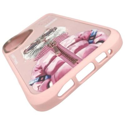 8. Etui Nimmy Cool&Cute 2.0 Cat na iPhone 16 - różowy