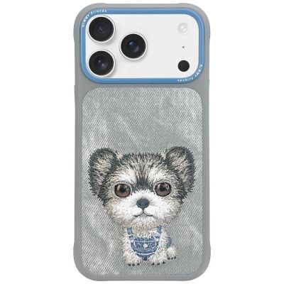 Etui Nimmy Big Eyed Pet 2.0 Dog do iPhone 17 Pro - szare
