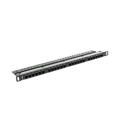 2. Patch panel Lanberg PPU5-0024-B (0.5U; 19"; kat. 5e; UTP; 24xRJ-45)