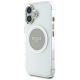 2. Etui Guess IML Metal Colored Circle Classic Logo MagSafe na iPhone 16 - szare