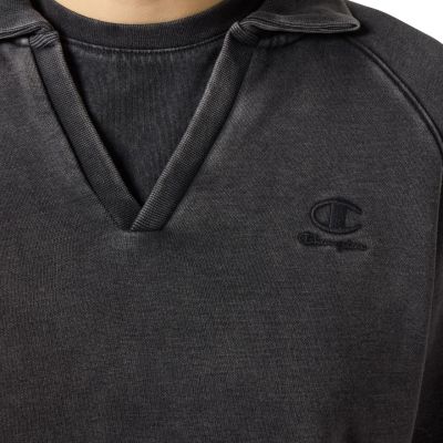 4. Bluza damska Champion Polo Neck Sweatshirt szara 118366 KK001